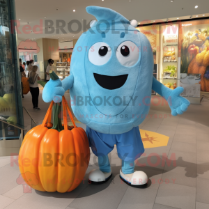 Sky Blue Pumpkin maskot...