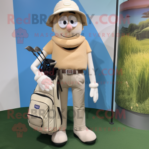 Beige Golf Bag maskot...