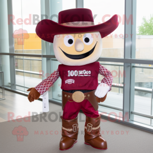 Maroon Cowboy maskot drakt...