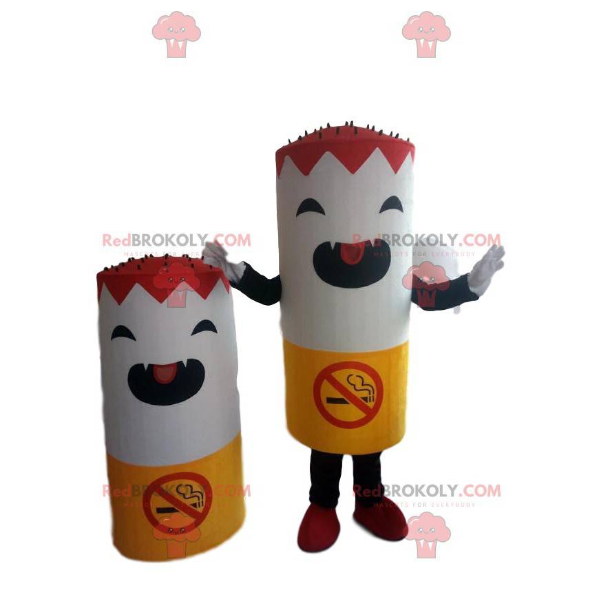 Mascotte de cigarette géante avec le sigle interdiction de Mascotte de cigarette géante avec le sigle interdiction de