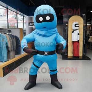 Sky Blue Ninja mascotte...