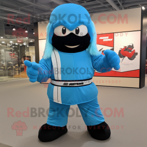 Sky Blue Ninja mascotte...