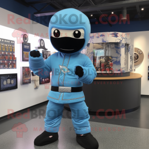 Sky Blue Ninja mascotte...