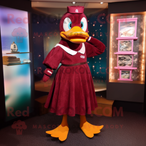 Maroon Duck mascotte...