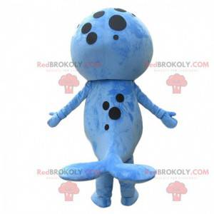 Mascotte leone marino blu, costume leone marino, mascotte blu -