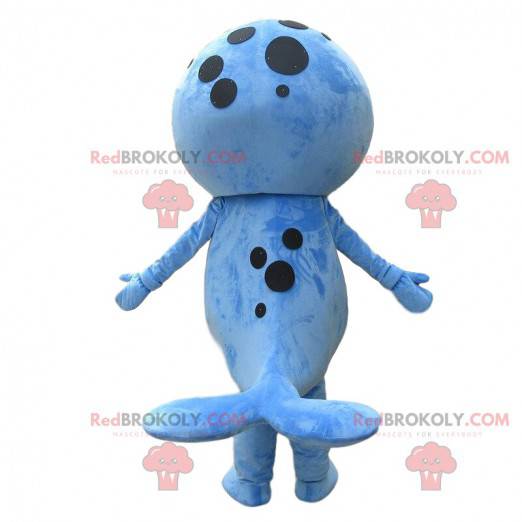 Blå sjölejonmaskot, sjölejondräkt, blå maskot - Redbrokoly.com