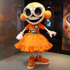 Orange Skull mascotte...