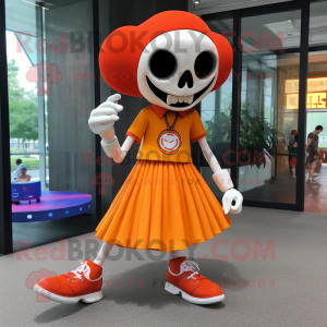 Orange Skull mascotte...