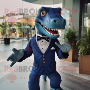 Navy Tyrannosaurus maskot...