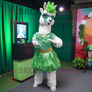 Groene lama mascotte...