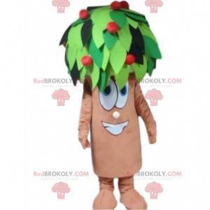 Reusachtige fruitboom mascotte, kersenappelboom kostuum -