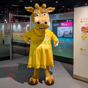 Gold Jersey Cow maskot...