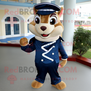 Navy Chipmunk mascotte...