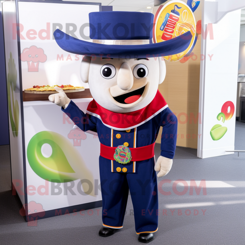 Navy Fajitas mascot costume character dressed with a Waistcoat and Earrings Navy Fajitas mascot costume character dressed with a Waistcoat and Earrings