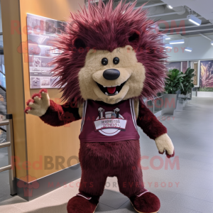 Maroon Piggsvin maskot...