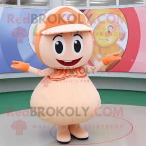 Peach Baseball Ball maskot...