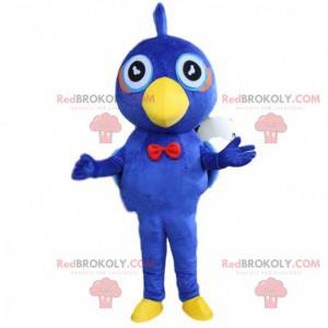 Blue and yellow bird mascot, plush bird costume - Redbrokoly.com