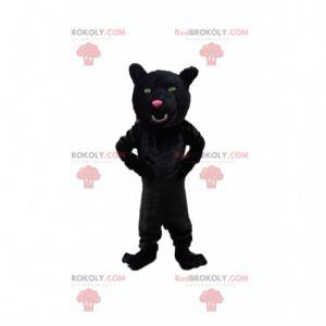 Maskot černý panter, obří kočičí kostým
