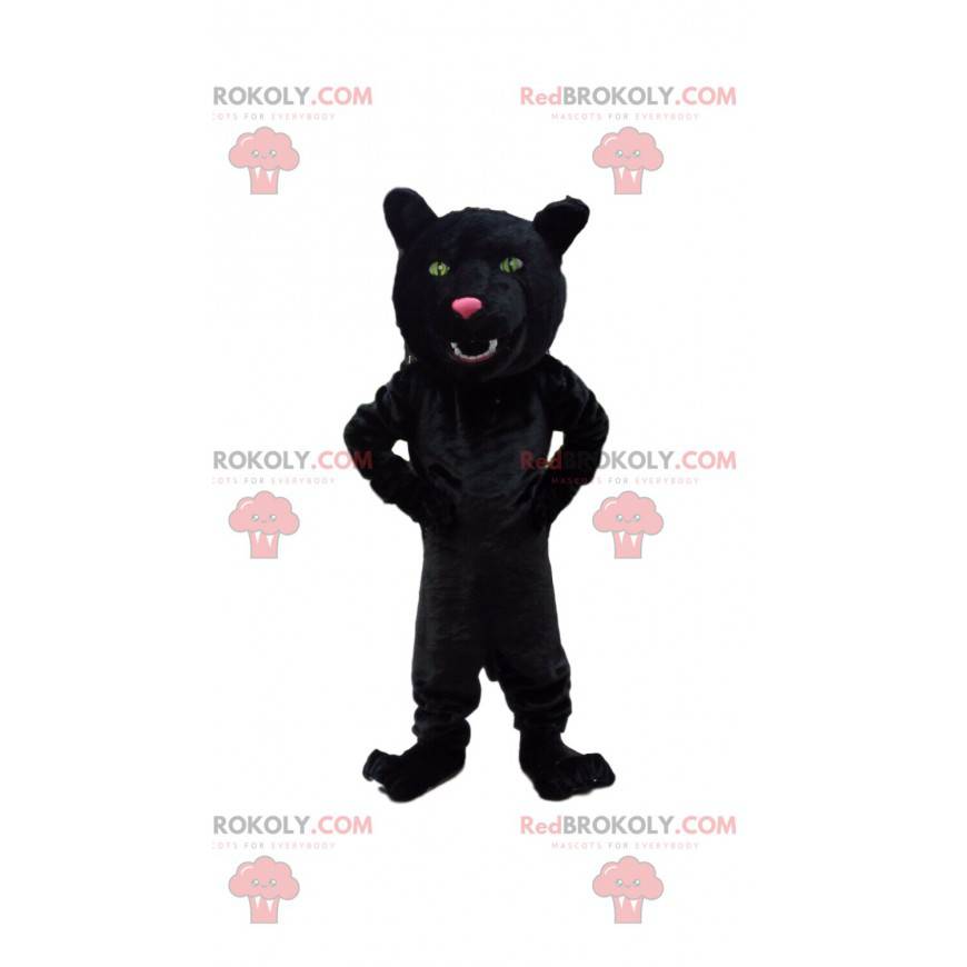 Svart panter maskot, gigantisk feline drakt - Redbrokoly.com