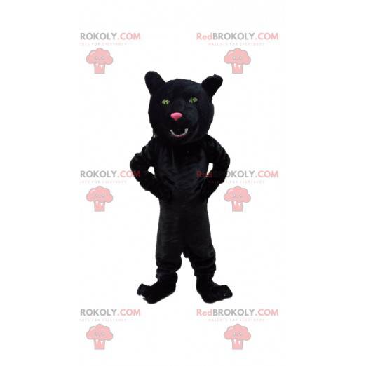 Schwarzes Panther-Maskottchen, riesiges Katzenkostüm -