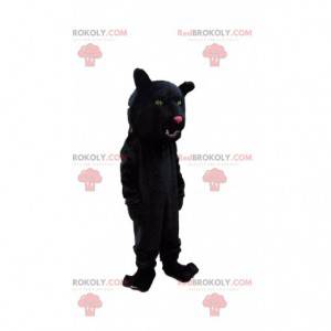 Schwarzes Panther-Maskottchen, riesiges Katzenkostüm -