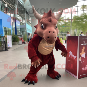 Rödbrun Triceratops...