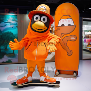 Orange Skateboard maskot...