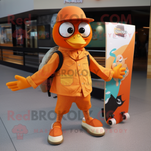 Orange Skateboard mascotte...