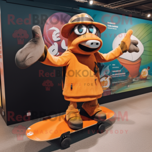 Orange Skateboard mascotte...