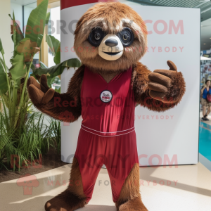 Maroon Sloth mascotte...