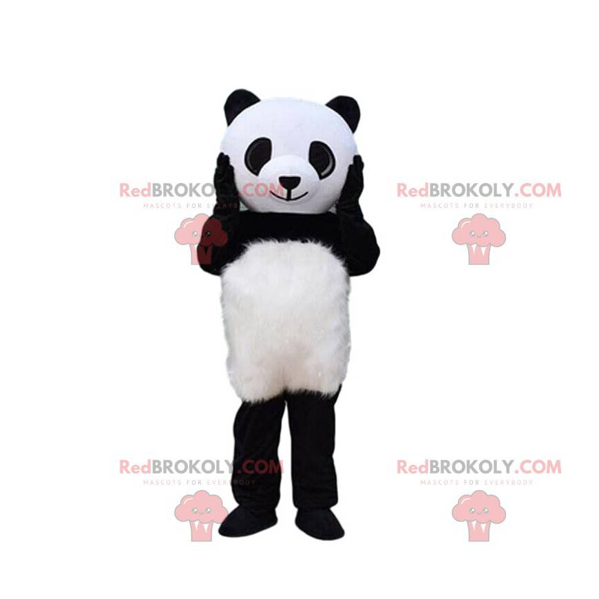 Giant panda mascot, black and white bear costume -