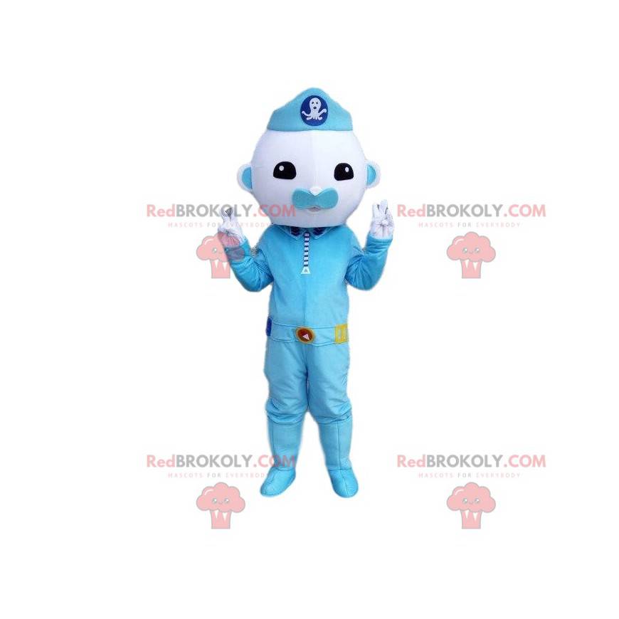Mascote de personagem azul, policial, fantasia azul - Mascote de personagem azul, policial, fantasia azul -