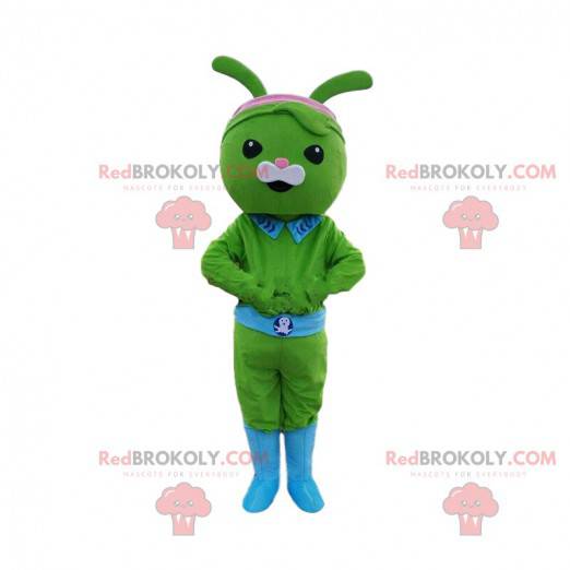 Grøn kanin maskot, grønt væsen kostume - Redbrokoly.com