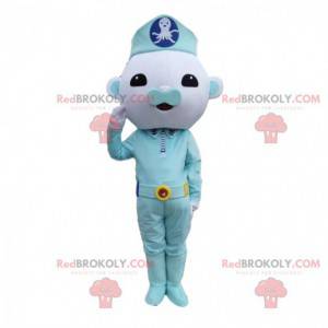 Blue character mascot, policeman, blue costume - Redbrokoly.com