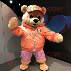 Peach Bear maskot kostume...