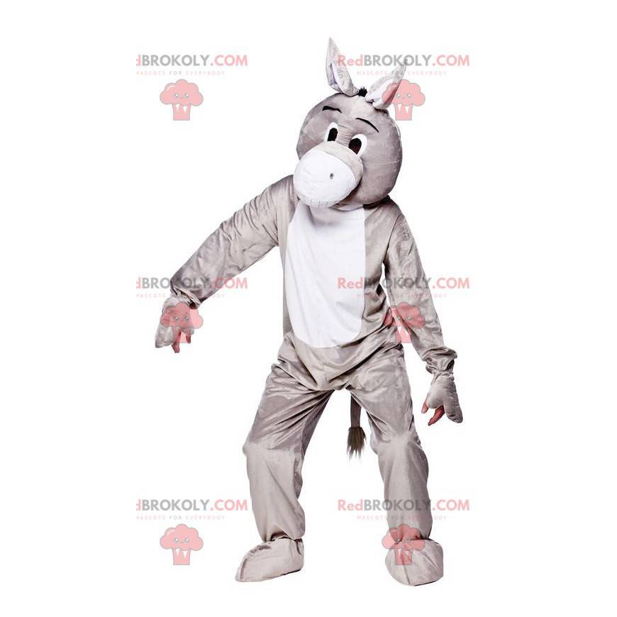 Mascotte asino grigio e bianco - Redbrokoly.com