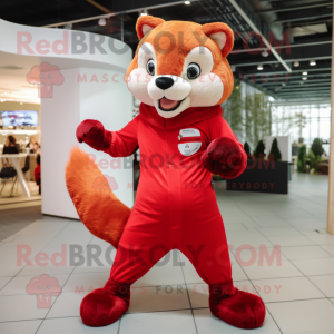 Red Marten mascotte kostuum...