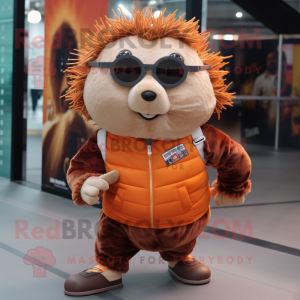 Rust Hedgehog maskot kostym...