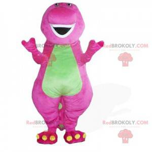 Roze en groene draakmascotte - Redbrokoly.com