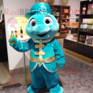 Turkis champagne maskot...