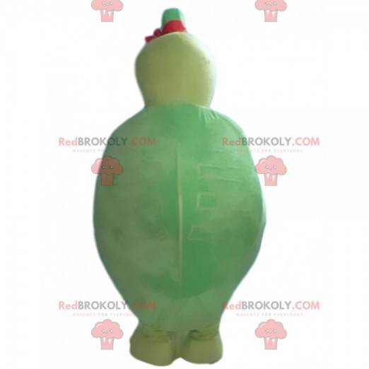Mascotte tartaruga verde e gialla, costume animale verde -