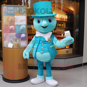 Turkis champagne maskot...