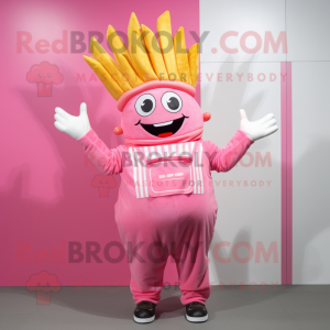 Pink pommes frites maskot...