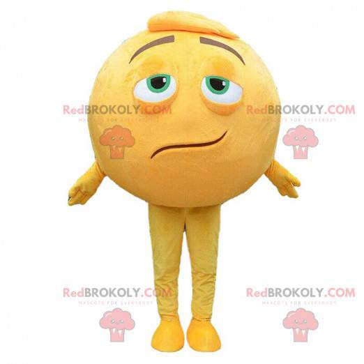 Giant yellow smiley mascot, round man costume - Redbrokoly.com