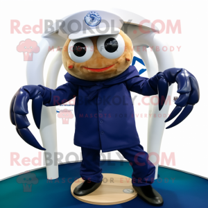 Marinblå krabba maskot...