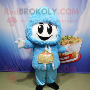 Sky Blue Fried Rice maskot...