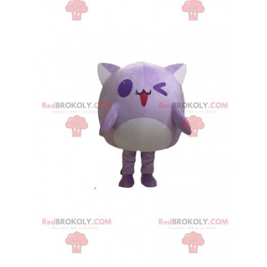Mascotte paarse kat, kostuum paars schepsel - Redbrokoly.com