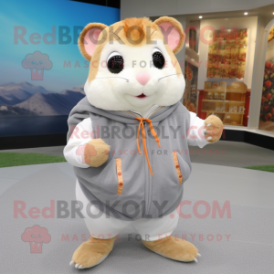 nan Hamster mascot costume character dressed with a Joggers and Shawls