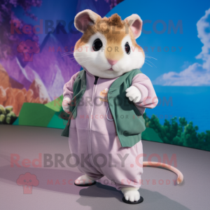 nan Hamster mascot costume character dressed with a Joggers and Shawls