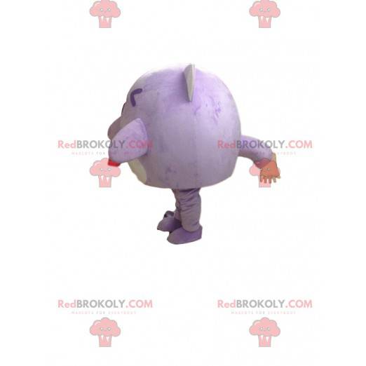 Mascotte de chat violet, costume de créature violette -
